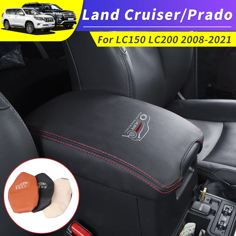 

For 2008-2021 Toyota Land Cruiser 200 Prado 150 Lc150 Armrest Storage Box Refrigerator Leather Cover Modified Lc200 Interior