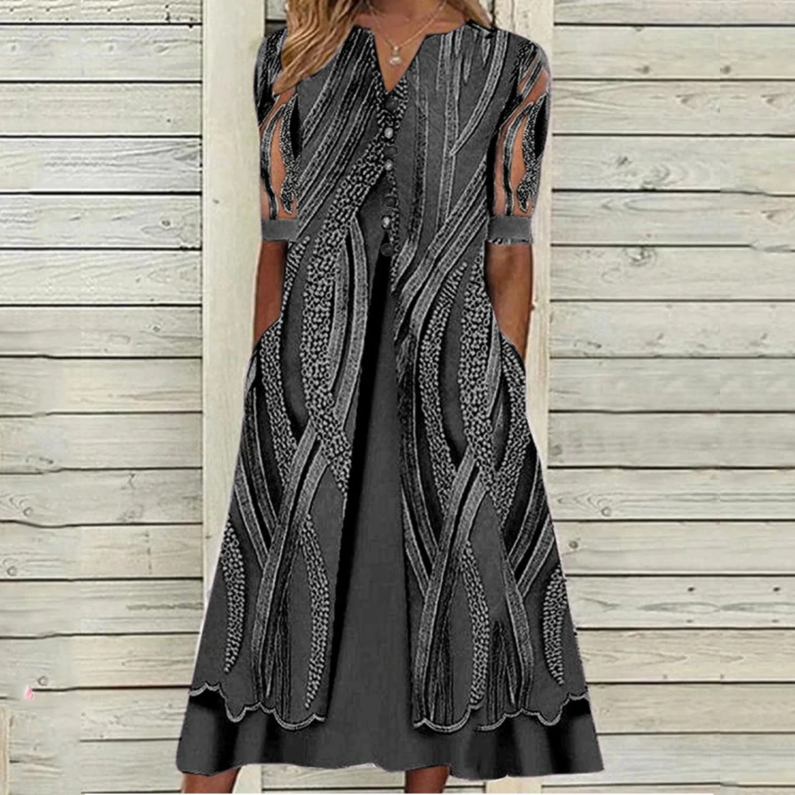 

Женские платья без бретелек, женское модное свободное платье с принтом и V-образным вырезом, Сетчатое платье с коротким рукавом, белое Страз...