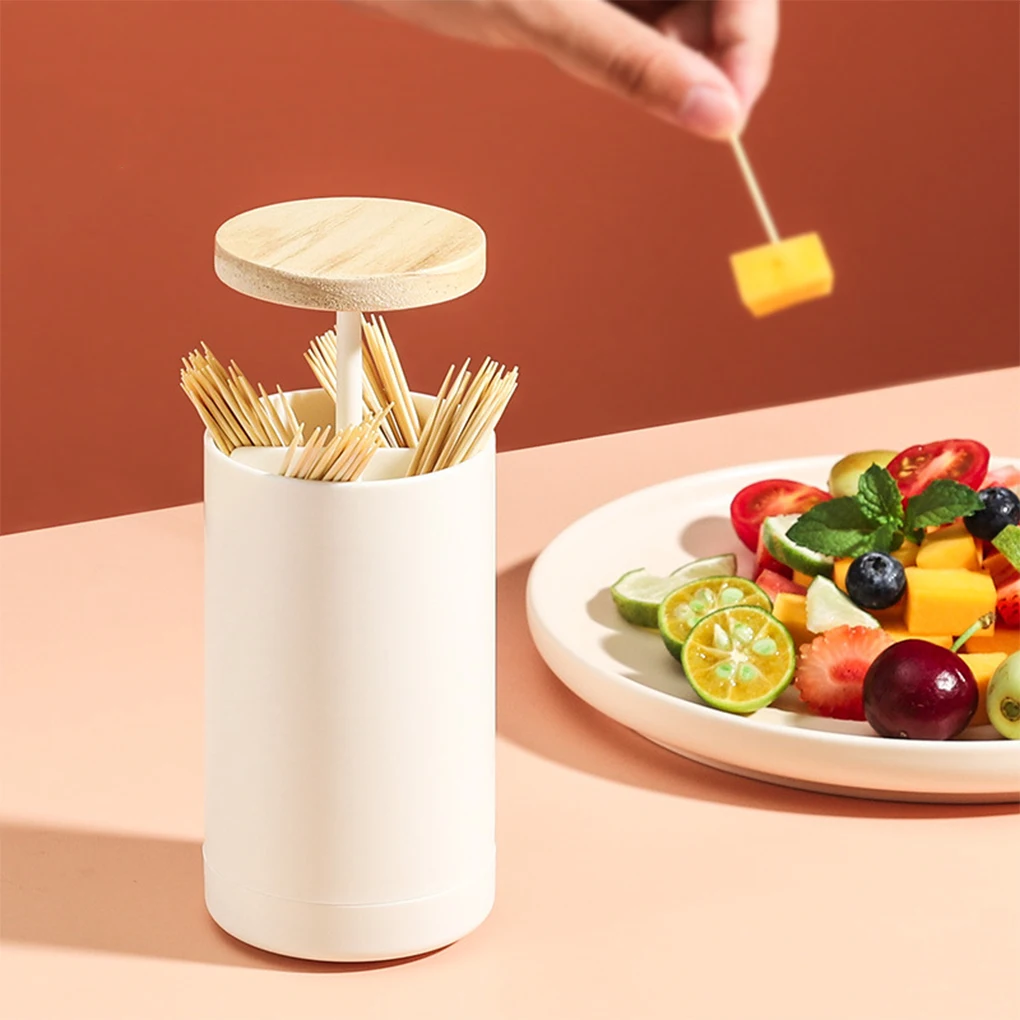 

Pop-up Cotton Bud Swabs Toothpick Holder Dispenser Case tips Restaurant Table Decorative Container Kitchen Accessories