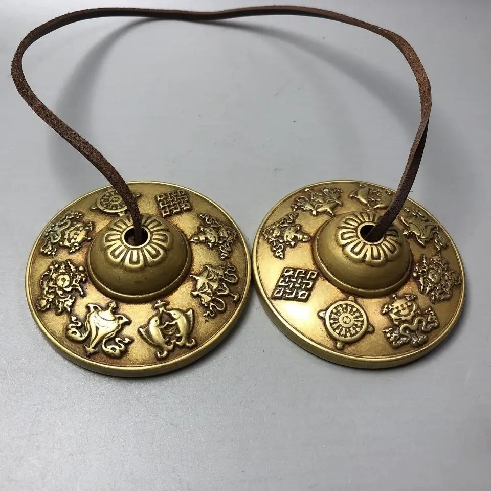 

Nepal Tinkles Bell Religious Buddhism Handmade Vintage Style Brass Material Decorative Orff Musical Instrument for Beginners New
