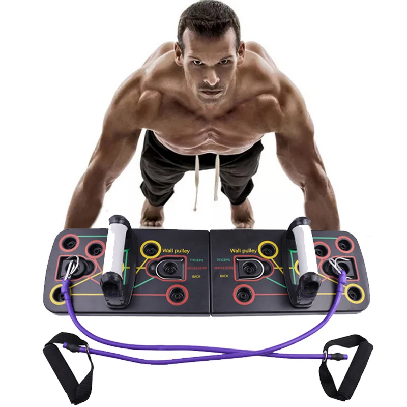 

9 In 1 Push-Up Rack Board Training Sport Workout Fitness Gym Equipment Push Up Stand for Abs Abdominal Muscle Building Exercise