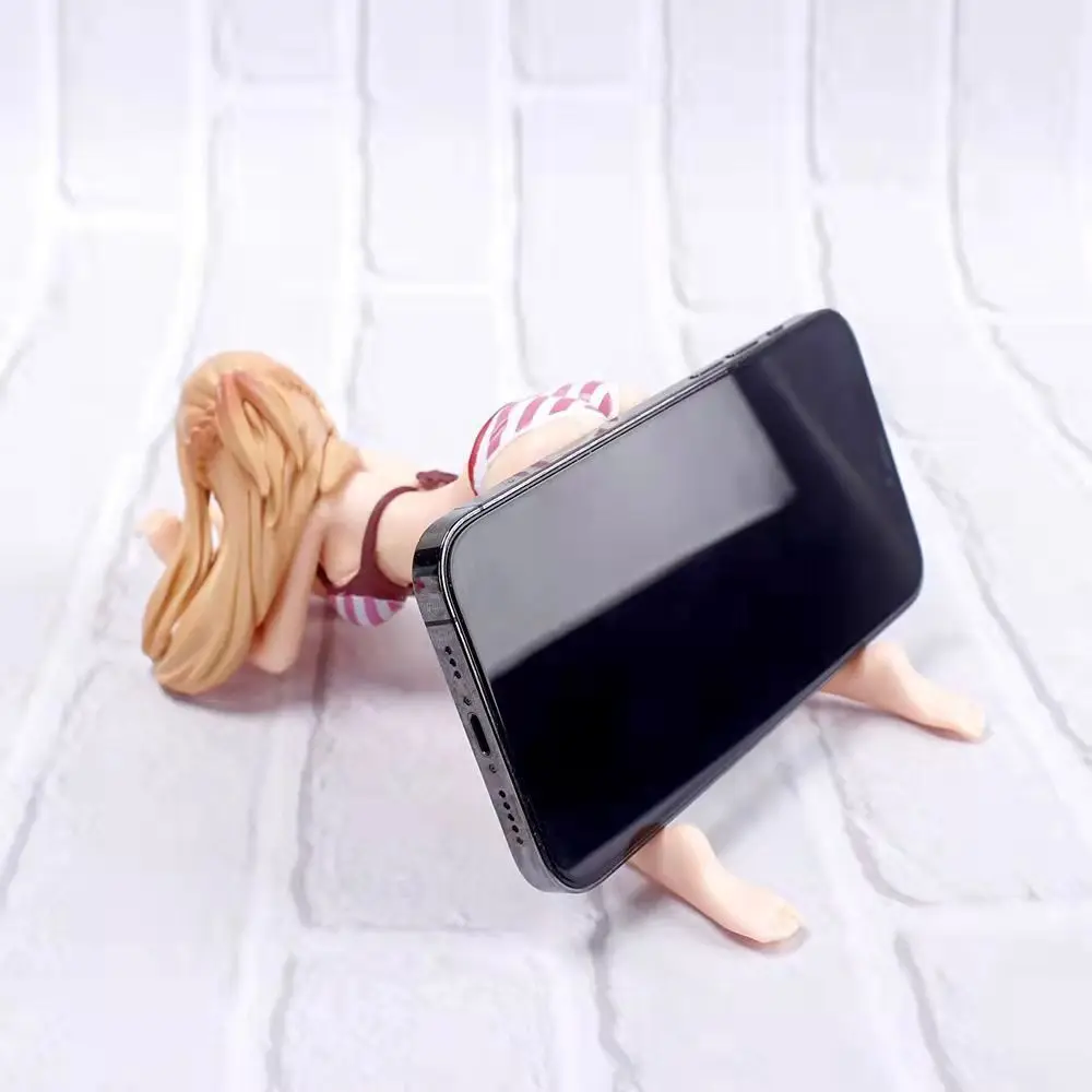 Новые фигурки игрушек Действие Kawaii Sword Art Onl Yuuki Asuna Anime Figure Phone Holder для мобильных телефонов IPhone X XS Max Mobile Mount Desk Stand on.