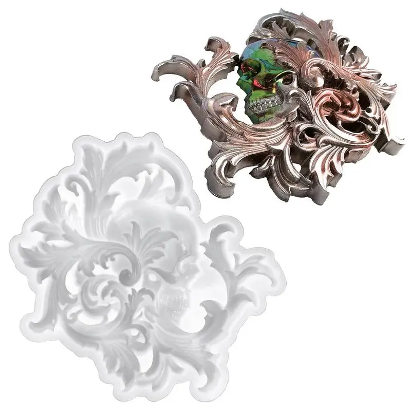 

Cross Mold Thorn Skull Silicone Mold 3D Skull Reusable Durable Non-stick DIY Art Crafts Kit For Chocolate Home Decor Cake