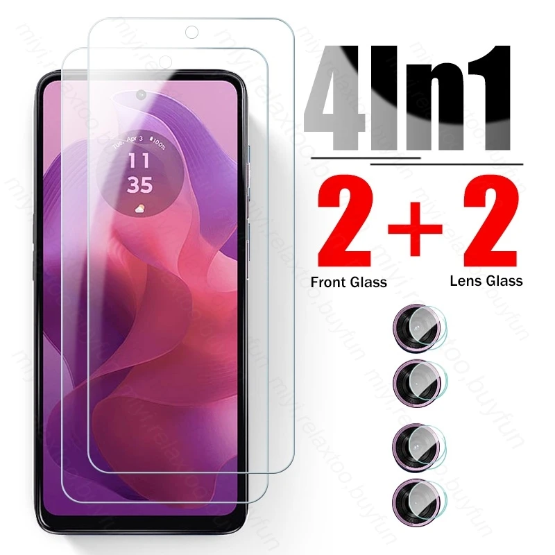 Защитное стекло 4 в 1 для камеры Motorola MotoG24 4G Moto G24 G 24 24G 2024 6 56 дюйма Защитная пленка
