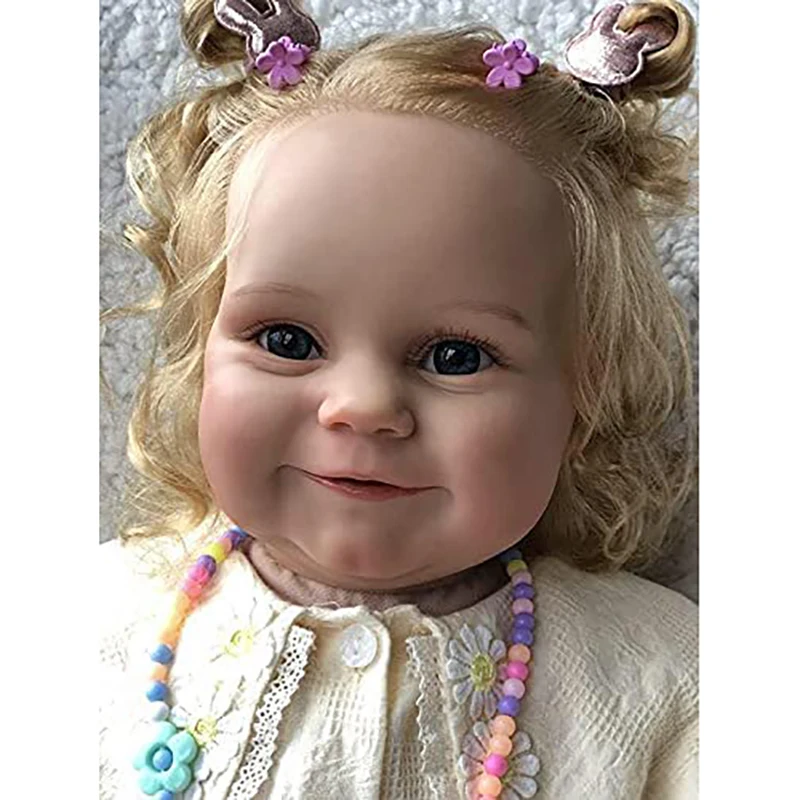 60cm Lovely New Reborn Maddie Girl Doll with Rooted Blonde H
