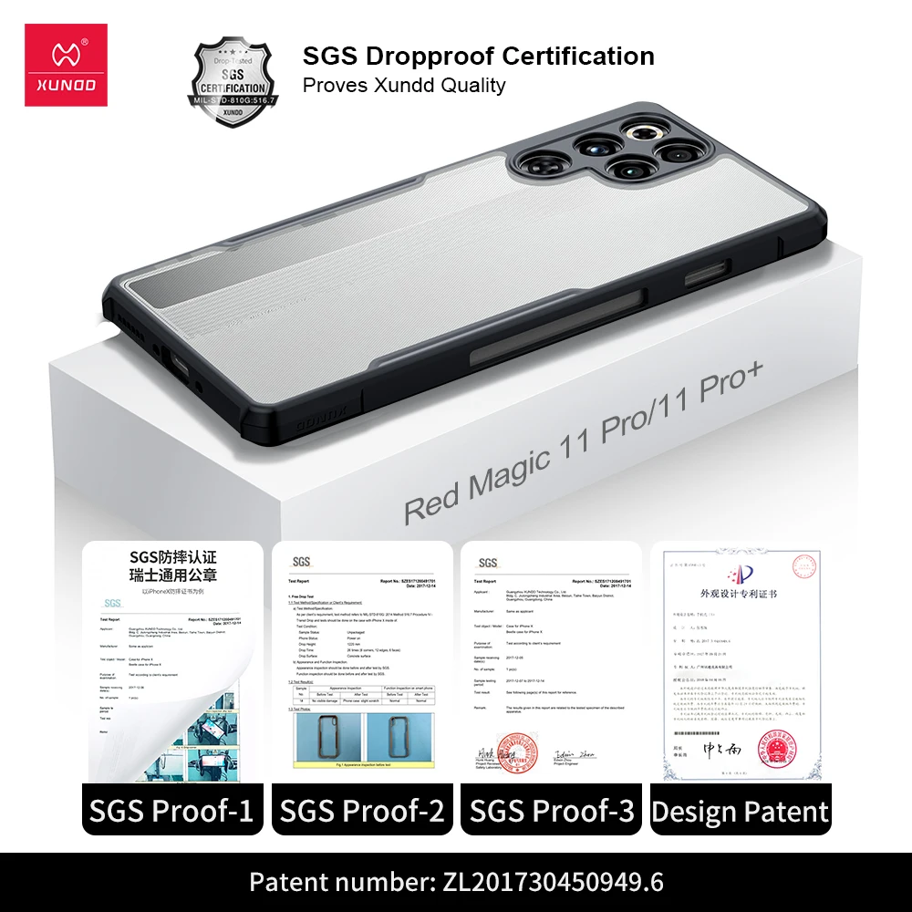 Чехол Xundd для Nubia RedMagic 11 Pro Red Magic 11 Pro Plus, защита камеры, подушка безопасности, защита от падения, акриловая и ТПУ задняя крышка для телефона (art.: 3920d2ddd69b5) - 3920d2ddd69b5