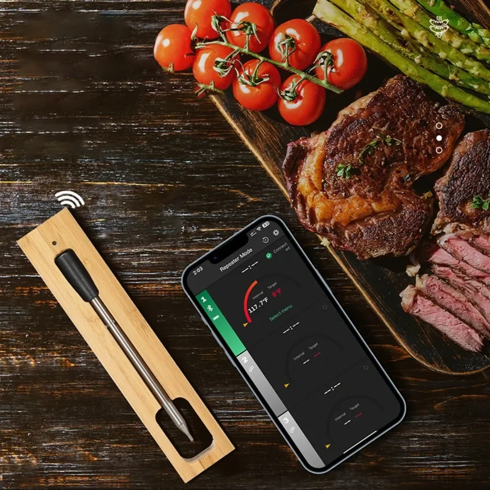 Портативный Беспроводной Bluetooth-термометр Датчик Температуры Гриля Для Барбекю