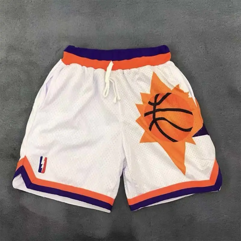 Basketball Shorts Men's Streetwear Training Short Pants Retro Embroidered Five Points Ball Shorts American Gym Shorts Plus Size
