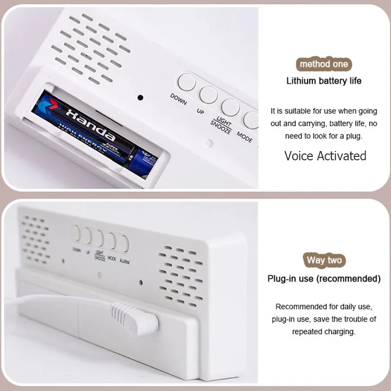 Смарт-светодиодный прикроватный цифровой будильник настольные электронные часы