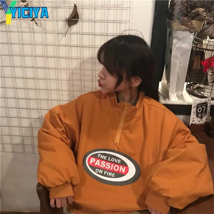 YICIYA 2023 New Winter Jacket For Women Casual Loose Female Clothing Stand-neck Parkas Ins Fashion Warm Coat Streetwear Lady Top