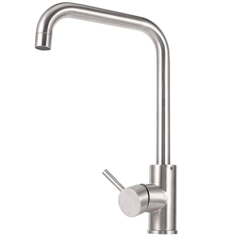 

Kitchen Faucet Stainless Steel Faucet Single Hole Kitchen Hot Cold Water Faucet G1 / 2 Standard Interface