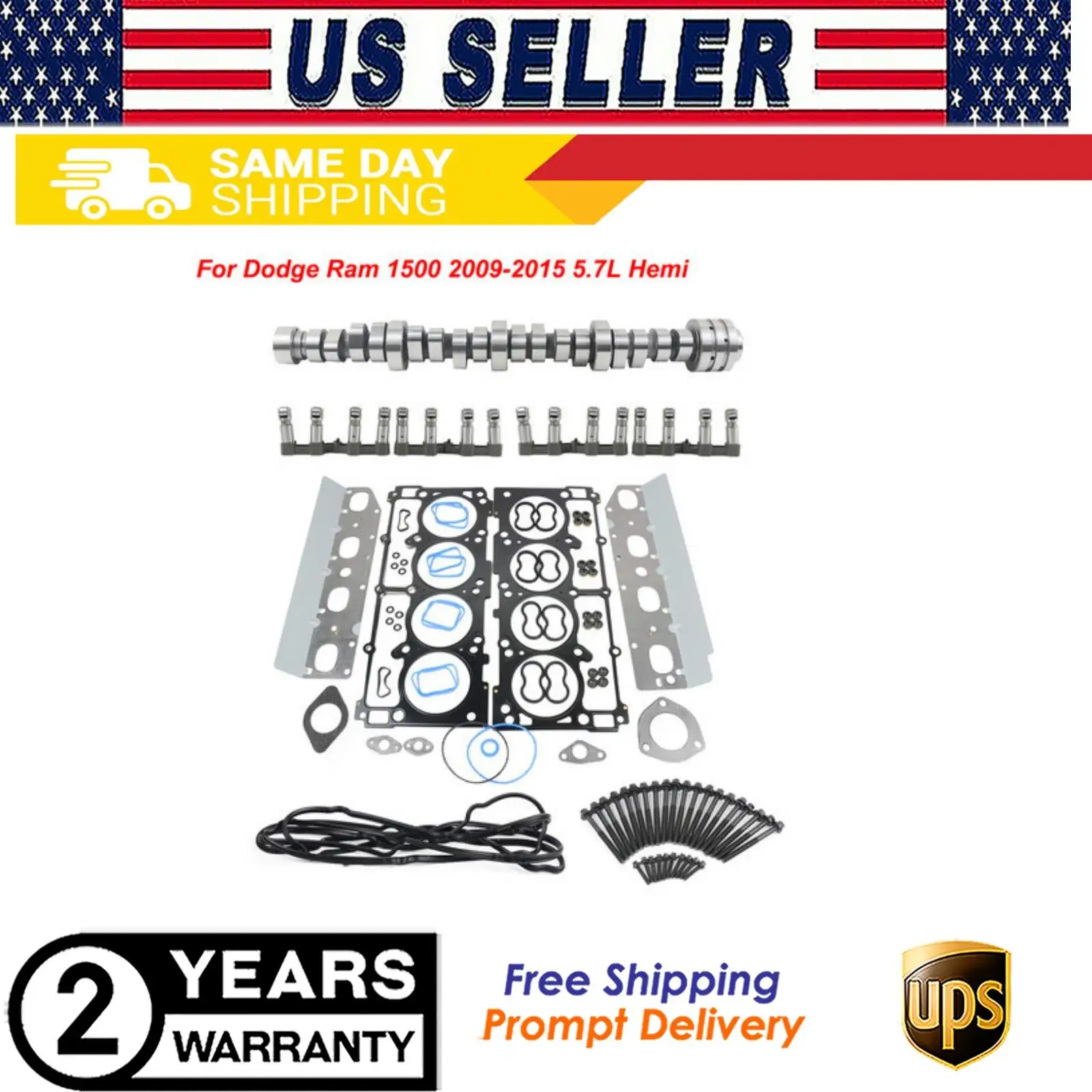 

AP01 For Ram 1500 Chrysler Hemi Camshaft MDS Valve Lifters Head Gaskets Kit 5.7L V8 53021726AE 53021726AD