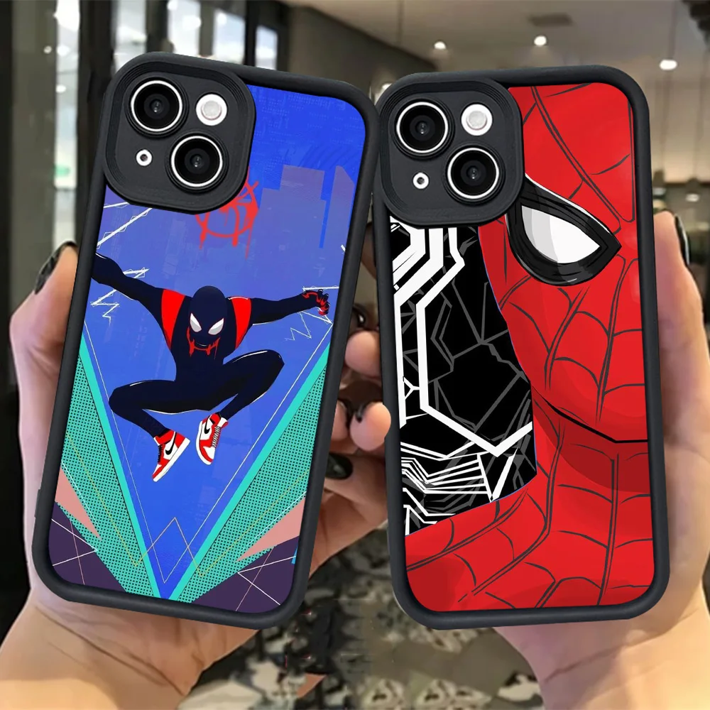 S-50 Spider Man Black Case for OPPO Reno 5 A36 3 A38 A40m Find X5 X8 X3 A40 2 5Z 5F Lite Pro 5G