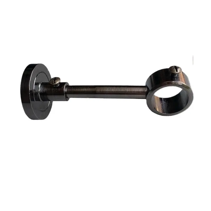 

Sungshida 6Pack Black Nickel Metal Curtain Rod Bracket Top Side Mount Single Bracket Hook Drapery Hardware For25-28mm Dia.Rods