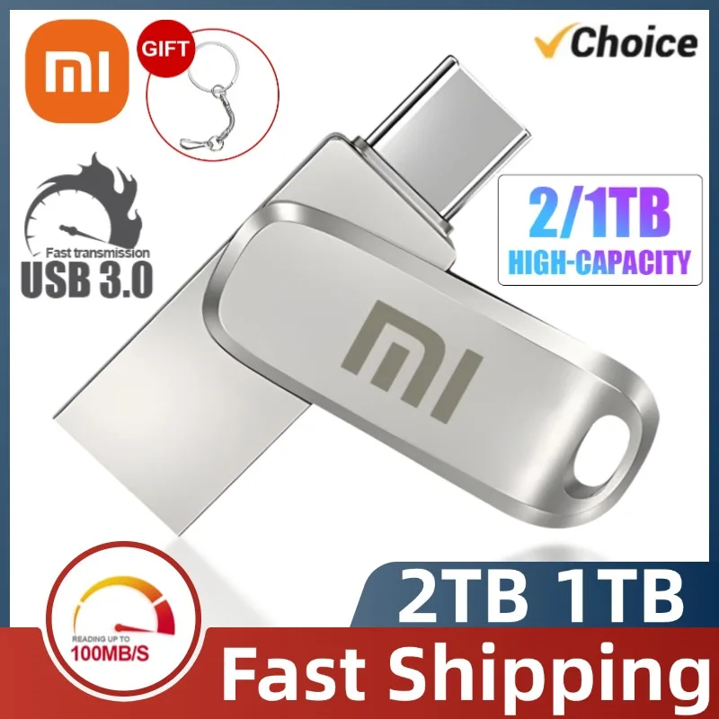 USB-флеш-накопитель Xiaomi TYPE-C 2 ТБ USB3.0 высокоскоростной флэш-накопитель 1 128 ГБ USB C Stick