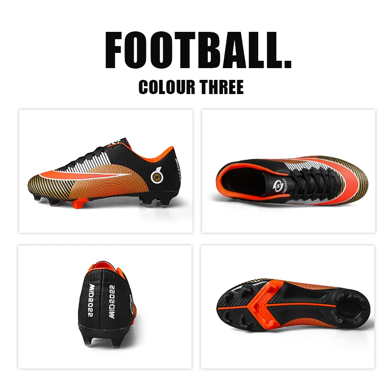 2023 High Quality Ultralight Mens Soccer Shoes Non-Slip Turf Soccer Cleats for Kid TF/FG Training Football Boots Chuteira Campo