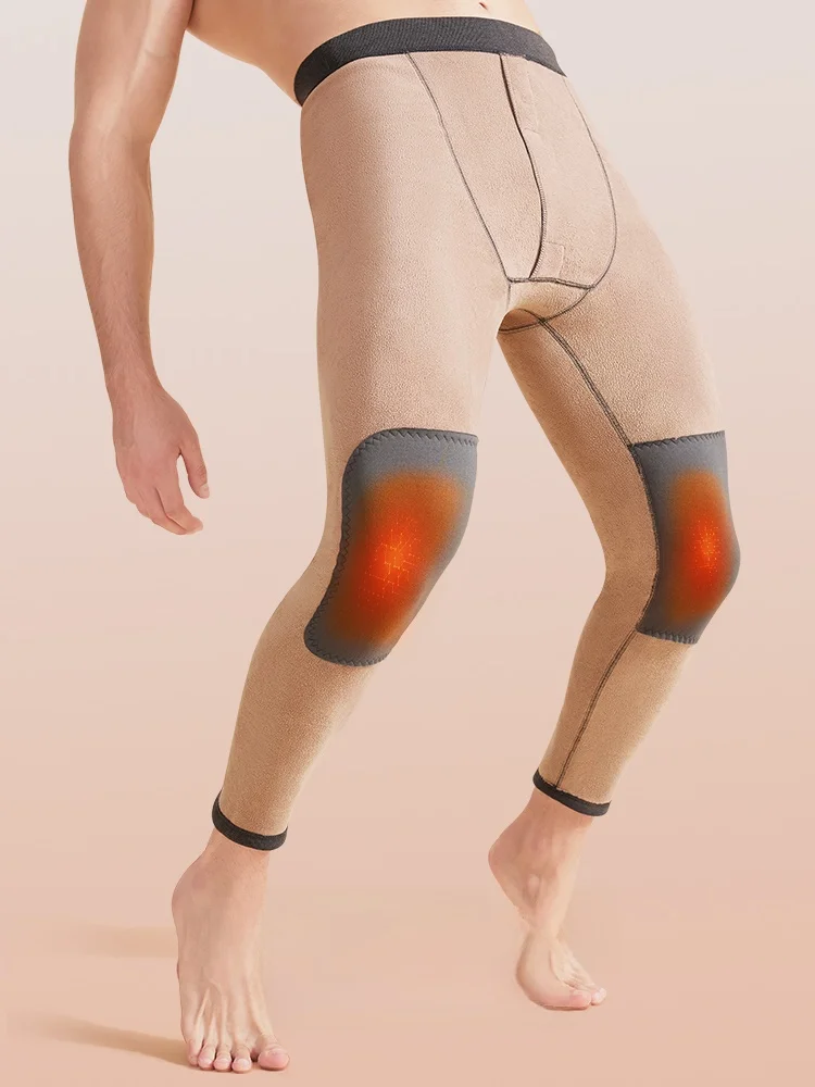 Nanjiren Утепленные брюки Мужские утолщенные наколенники на флисовой подкладке с