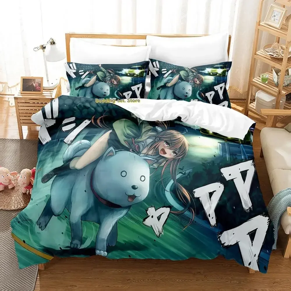 Фото Новый комплект постельного белья Aho Girl Single Twin Full Queen King Size, комплект постельного белья для взрослых и детей, комплекты пододеяльников для спальни, крутой комплект простыней в стиле аниме №2