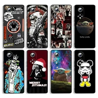 star wars baby yoda mickey for huawei honor 60 se 50 30i 20 10i 10x 10 9x 9c 9a 8a x8 lite pro black silicone phone case capa