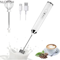 handheld electric milk frother whisk egg beater usb rechargeable coffee blender household milk shaker mixer foamer food blender