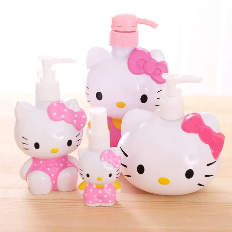 

Kawaii Anime Sanrioed HelloKittys Series Cute Cartoon Travel Press Type Sub-Bottling Hand Sanitizer Bottle Girls Gift