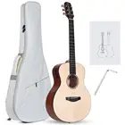 36-дюймовая светодиодная Акустическая гитара Smart Guitar App BT5.0, акустическая гитара из красного дерева, музыкальные инструменты с сумкой