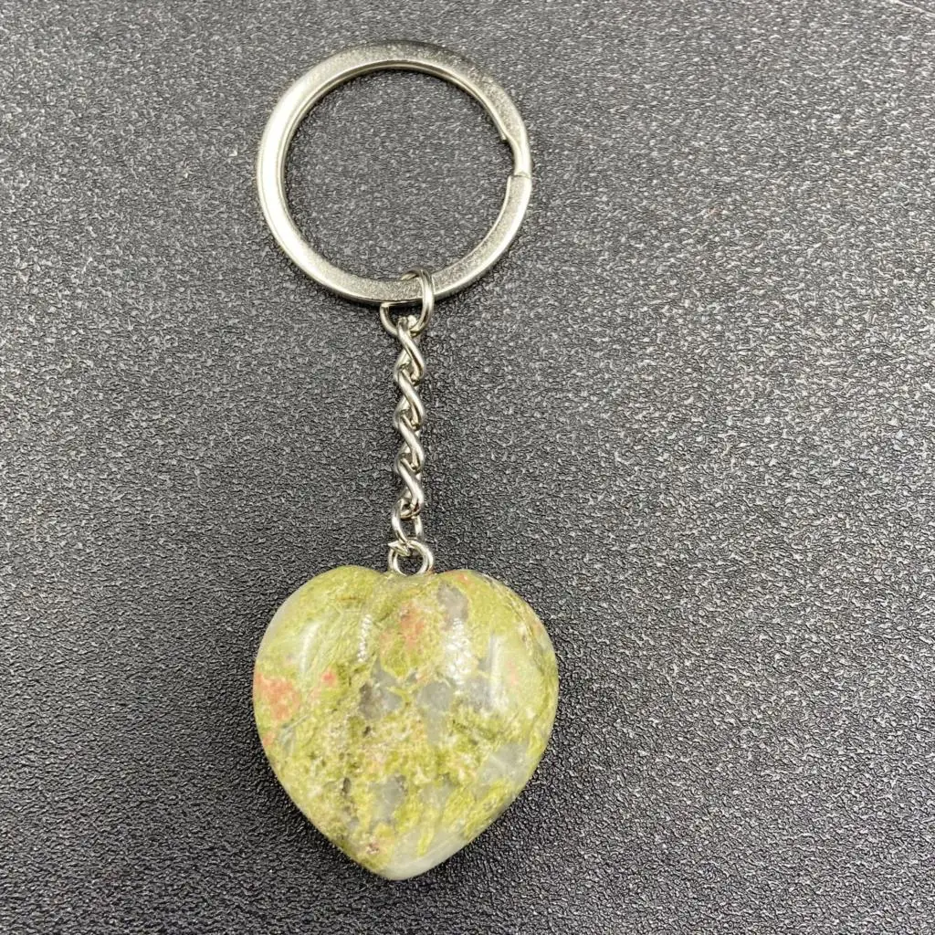 

2WJX3 Natural agate crystal love pendant heart-shaped keyring agate stone peach heart Pendant