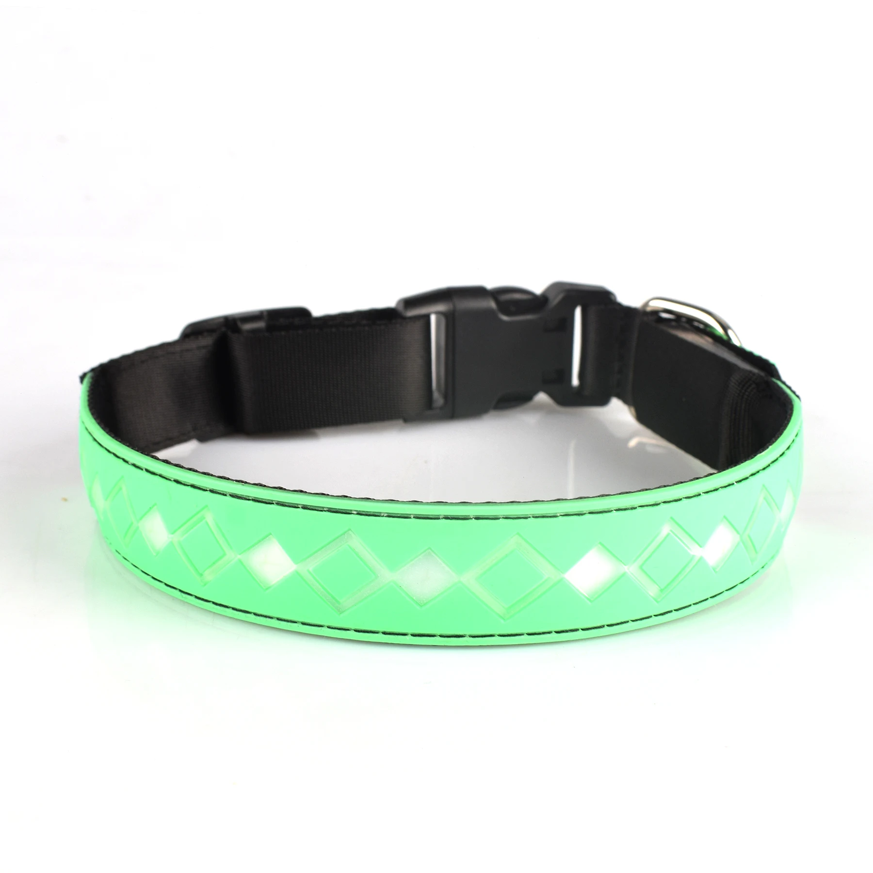 

Adjustable Rechargeable Grow In The Dark LED Pet Flashing Luminous Safety 8 Color Lights 15 Modes Light Up Nylon Led Dog Collar