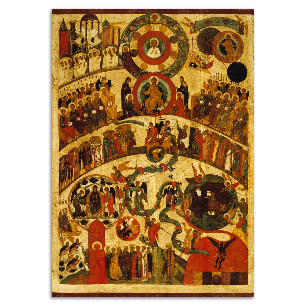 Изображение на холсте книга Последнего судна винтажный религический постер 16-го