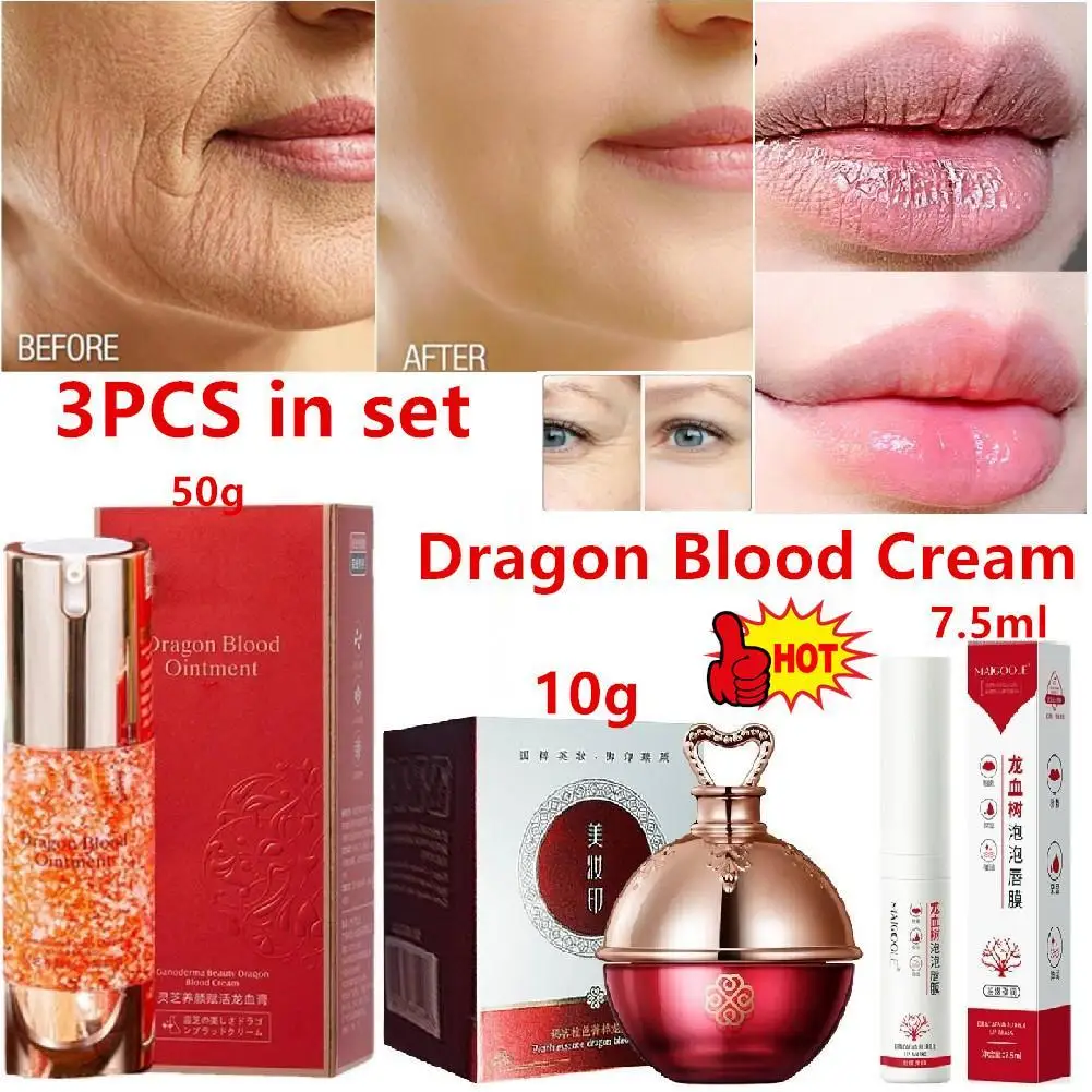 

Set Royal Dragon's Blood Balm Placenta Kirin Rejuvenation Dragon Blood Repairs Cream Repair Skin Without Greasy Face Cream