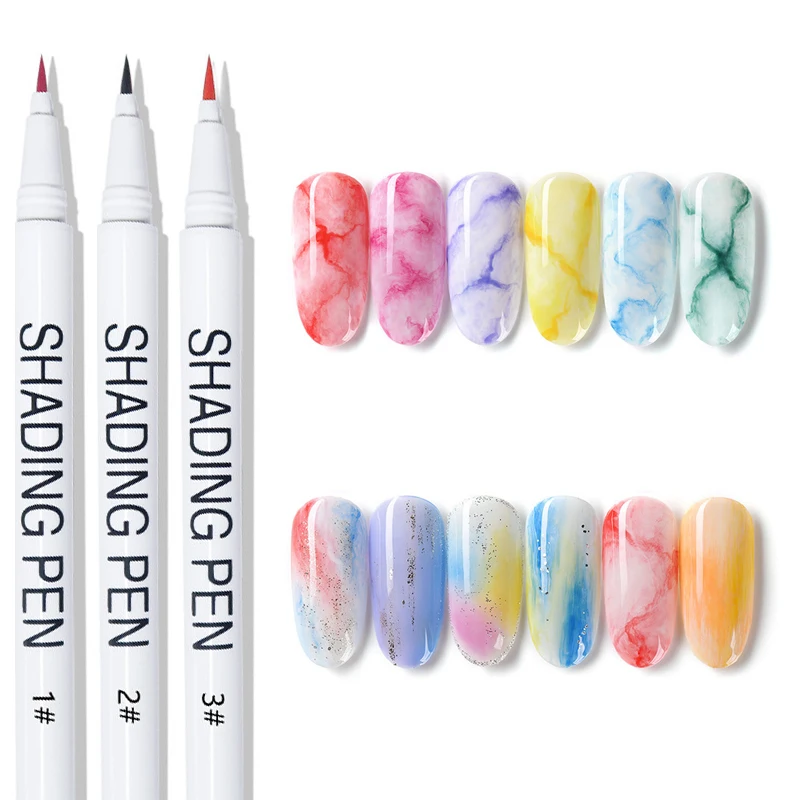 

15 colors Marbling Gradient Shading Pen Nail Art Drawing Graffiti Pen Nail Painting DIY Nail Art Accessories Professional