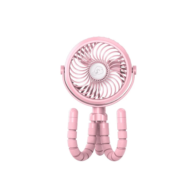 

Handheld Fan 3 Speed Portable Clip on Stroller Fan Battery Operated Personal Desk Fan with Flexible Tripod,Pink