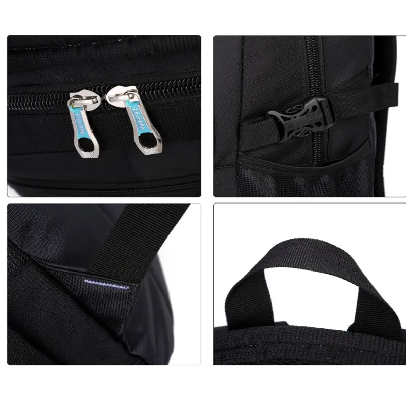 Black Blue Mens School Backpack  Student Book Bag Travel Back Pack Laptop Backpack