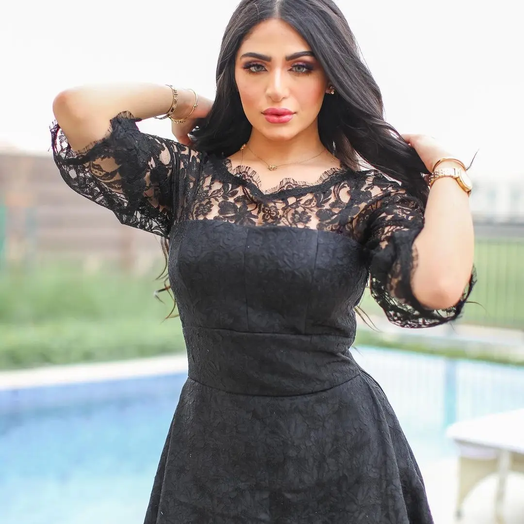 Ramadan Lace Black Abayas for Women African Dresses Kaftan Abaya Dubai Turkey Muslim Long Dress Islam Robe Longue Femme Musulman