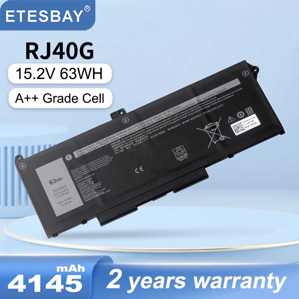 ETESBAY RJ40G WY9DX 075X16 для Dell Latitude 5520 5420 Precision 3560 P104F P137G 01K2CF 0WK3F1 005R42 15 2 В аккумулятор