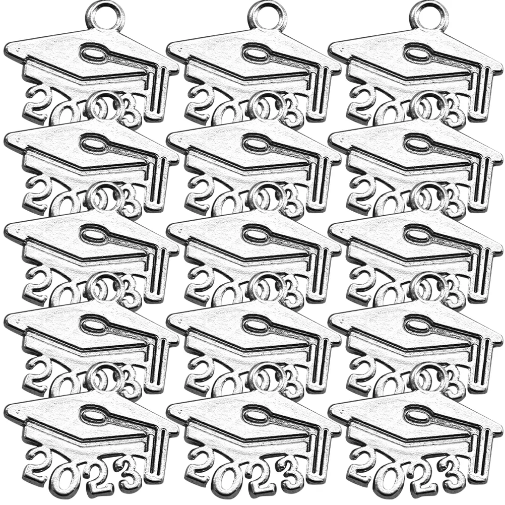 

Charms Graduation Charm Pendant Bracelet Jewelry Making Tassel Pendants Party Hat Class Signet Grad Confetti Bracelets Necklace