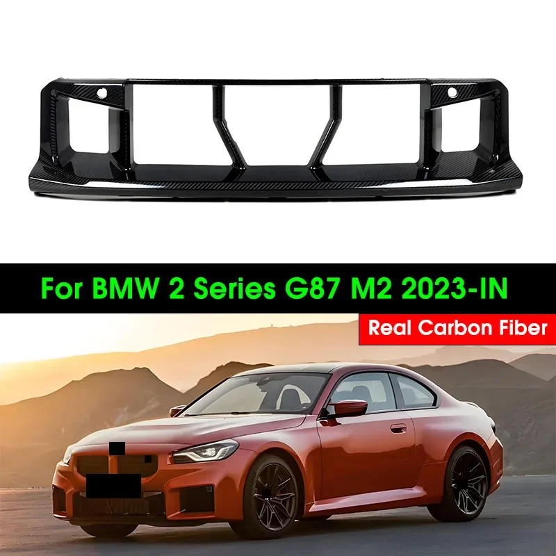 

Сухая накладка на передний центральный бампер из углеродного волокна для BMW 2 серии G87 M2 2023-IN OEM-стиль Низкая решетка бампера Стайлинг Запчасти