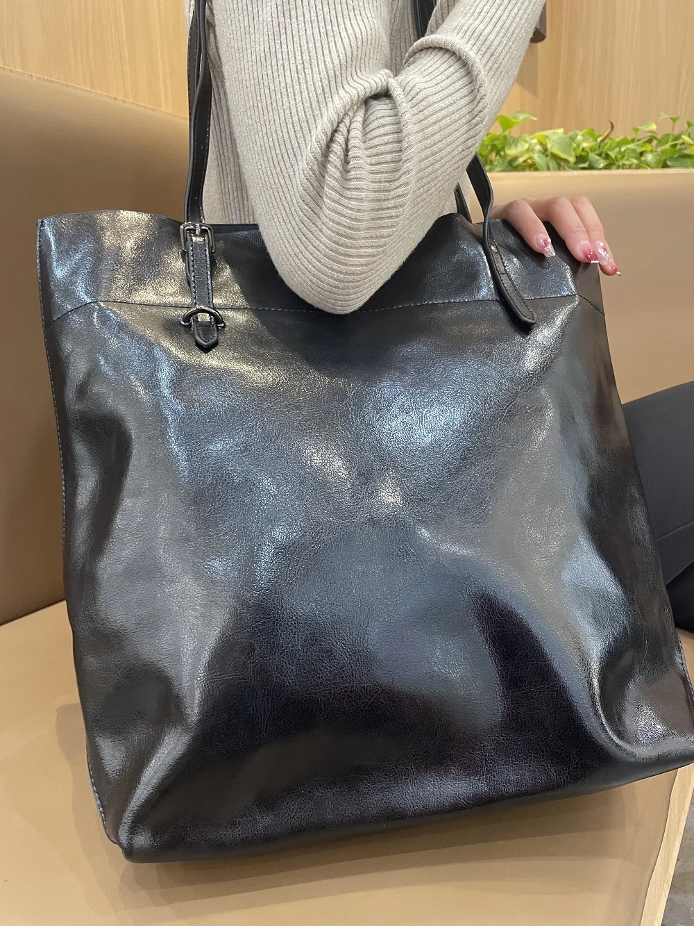 

Повседневная Сумка-тоут для женщин, многоразовая дамская сумочка на плечо для покупок, многофункциональный мешок большой вместимости для повседневного и делового использования