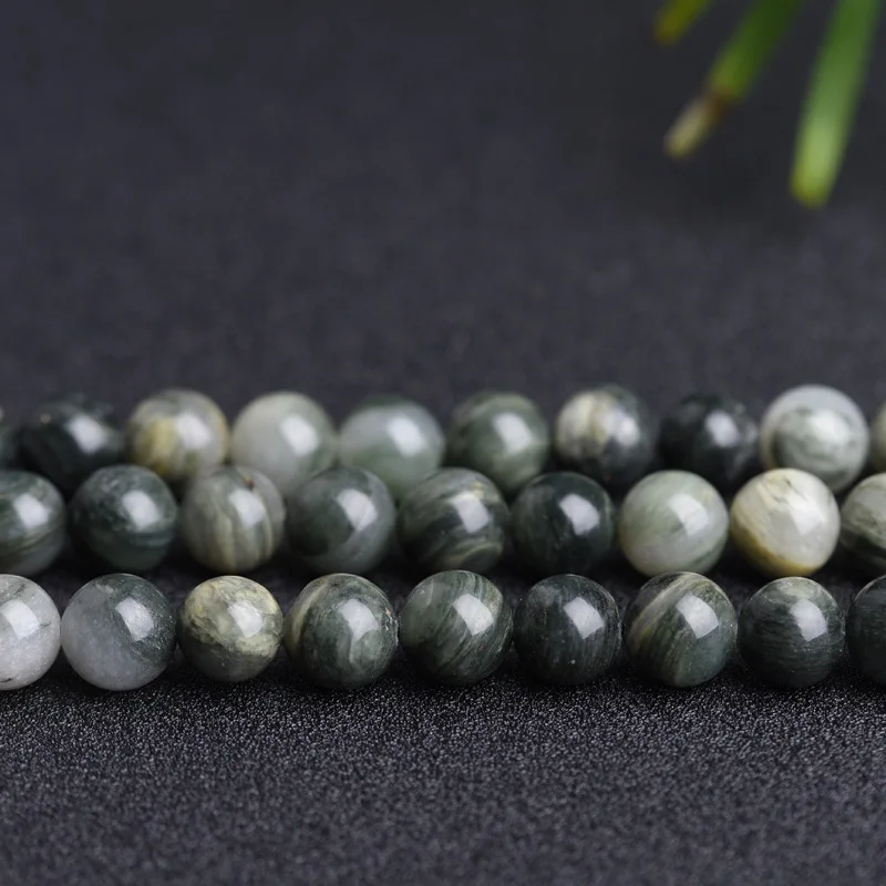 

Natural Grass Jasper High Quality Healing Stones Gemstone Loose Round For Jewelry Making Bracelet Necklace DIY 4/6/8/10/12MM