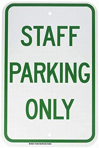 

Настенный декор предупреждающий знак Декор 8X12 алюминиевые металлические знаки для персонала стояночный только знак безопасности Новые зн...