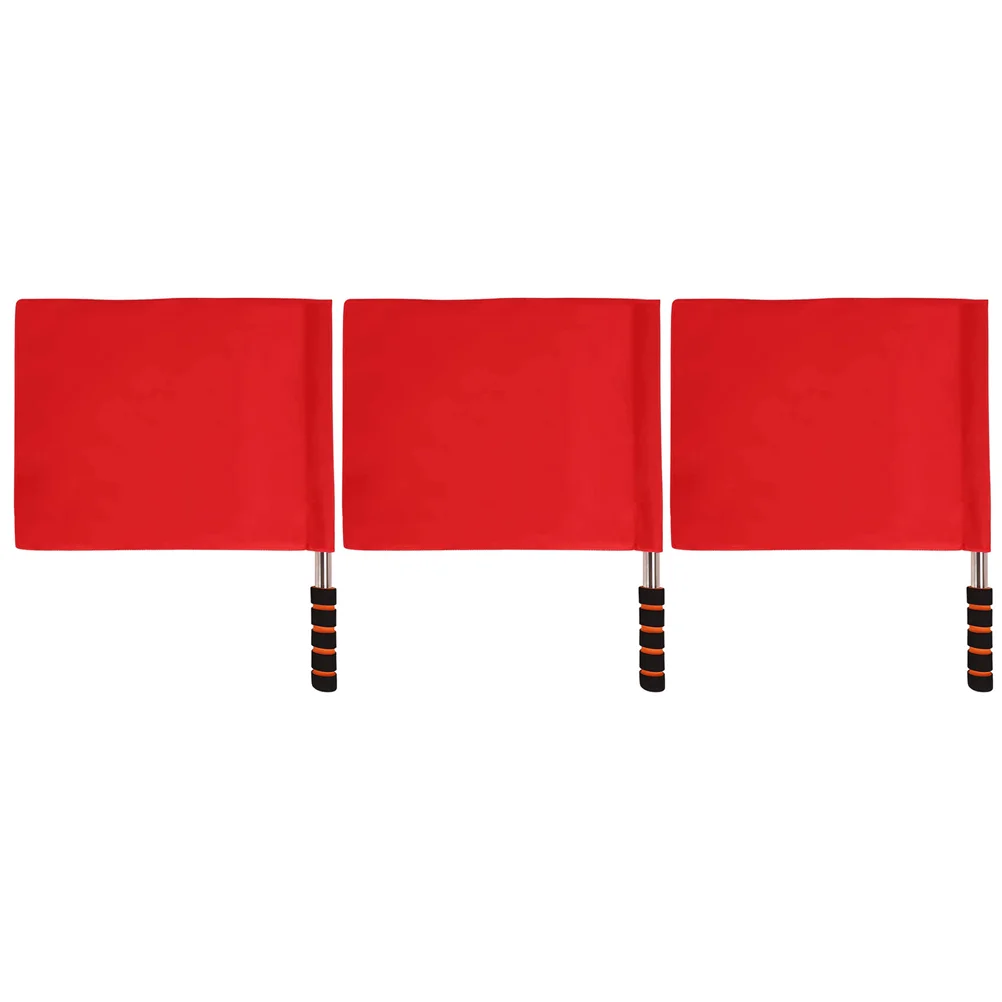 

3pcs Referee Signal Flags Red Signal Flags Warning Traffic Flags Commander Flags