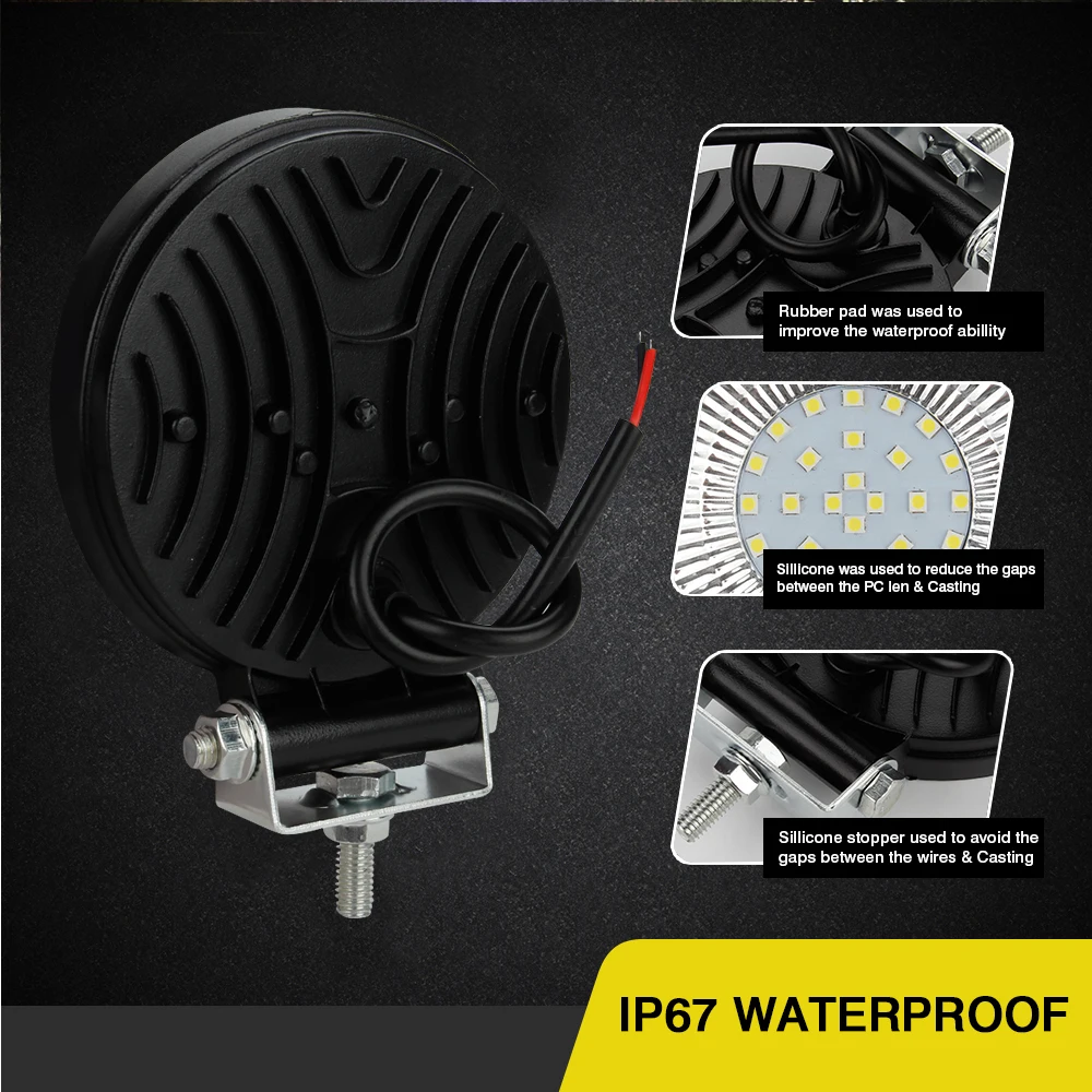 Лампа фара головного света для внедорожников мотоциклов грузовиков лодок 72 Вт