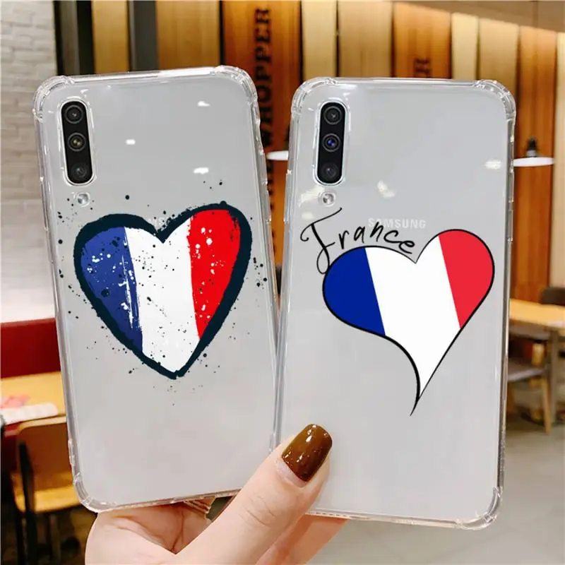 

Tricolor France French Flag map Phone Case Transparent For Samsung Galaxy A S 22 52 20 21 71 10 51 50 12 40 fe ultra plus