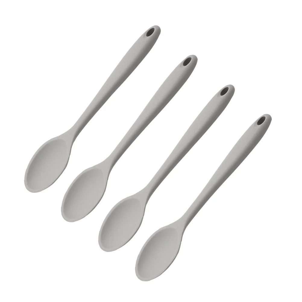 

Spoons Spoon Mixing Silicone Cooking Fruit Serving Rubber Paddle Rice Stirring Teaspoon Baking Utensils Scoop Tablespoon Honey