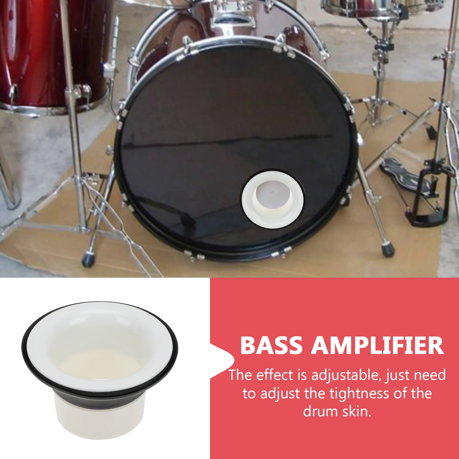Drum Amplifier Woofer Bass Hole Drumheads Pillow Protector Professional Booster Kit Accessories enlarge
