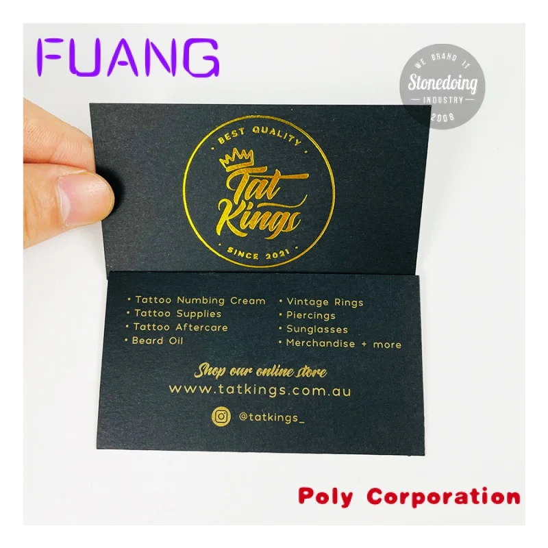 

Top Quality Luxury Custom Gold Foiled Logo Business Card Advertising Postcard Company Promotion Thank You Card