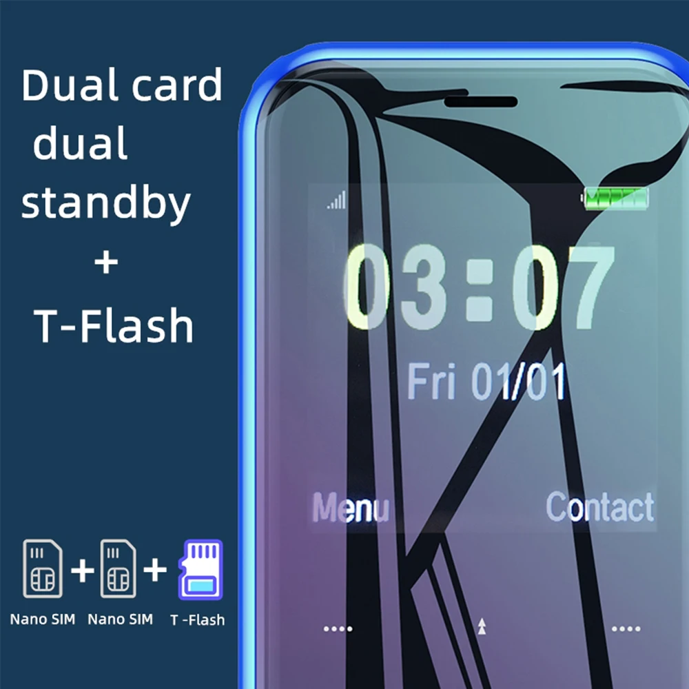 SERVO Touch Button Mobile Phone 1.44“ HD Screen Dual Sim FM Radio Bluetooth Dial Speed Dial Blacklist Unlocked 2G GSM Telephone