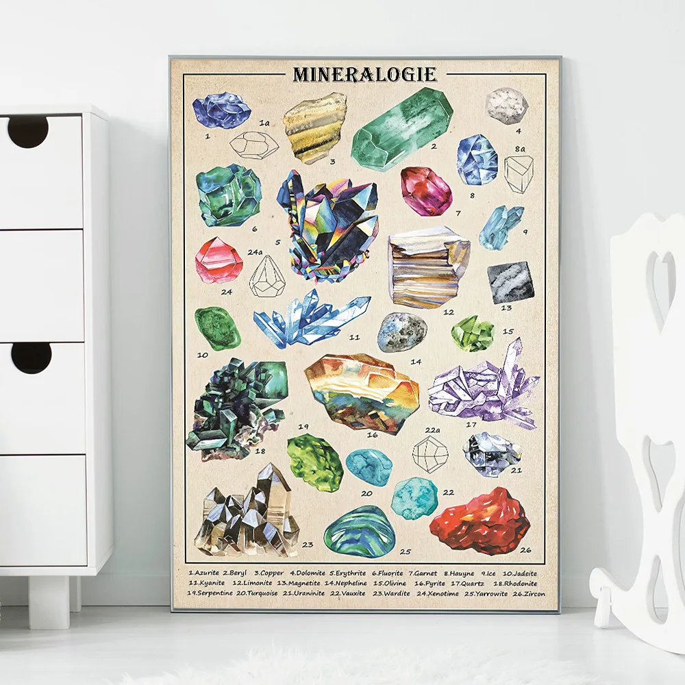 Скандинавская Картина на холсте разноцветный драгоценный камень по дню рождения