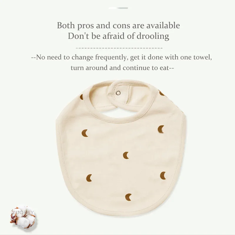 Двухслойные хлопковые нагрудники для кормления мальчиков и девочек милые