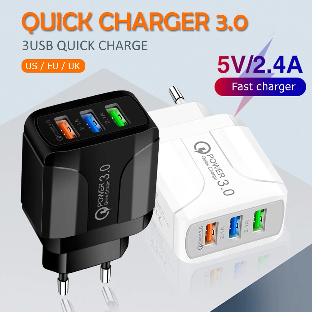 Сетевое зарядное устройство с 3-мя USB-портами 5 В 3 0 А |